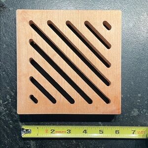 Vintage Solid Wood Maple 6x6 Trivet
